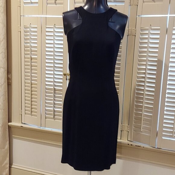 Vintage Black Halter Cocktail Dress Beautifully Embellished 4 - Picture 1 of 8